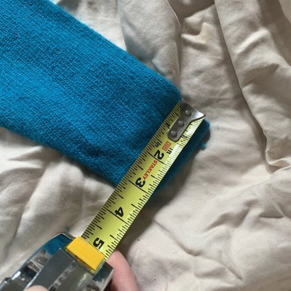 I.B. Diffusion VTG 90s Beaded Silk Blend Angora Sweater Women's Size M Blue - Picture 16 of 16